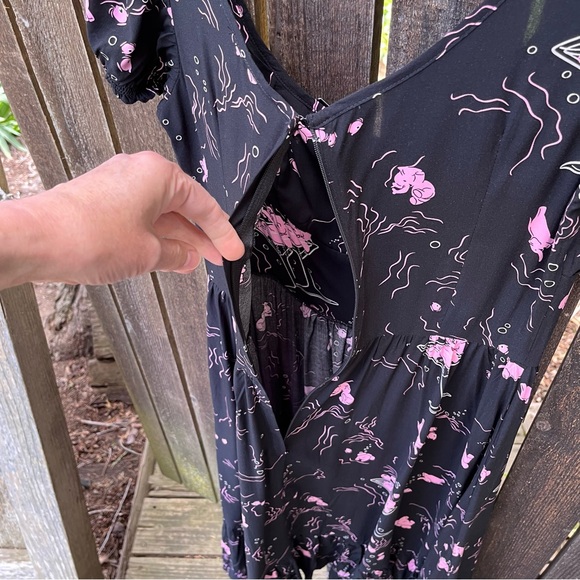 Collectif Carmen Tipsy Elephants Dress NWT In Black & Pink Sz 8/M US - Picture 9 of 16